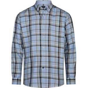 HECHTER PARIS Overhemd  lichtblauw / lichtoranje / zwart