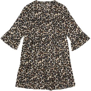 ONLY GIRLS Jurk 'KOGGLOW ALBERTE'  ecru / karamel / zwart