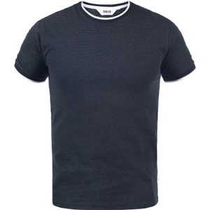 !Solid Shirt 'Saul'  marine / wit