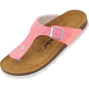 Palado by Sila Sahin Teenslipper 'Kos Disco'  neonroze / zilver