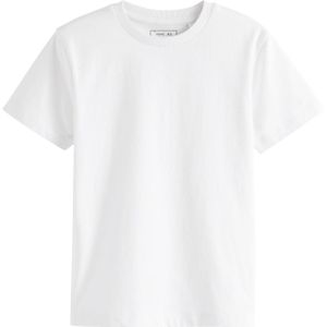 Next - Shirt - Wit - Katoen - Knoopsluiting - Ronde Hals - Kwartmouw