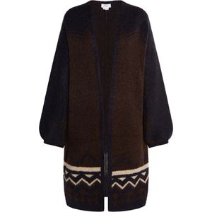 usha FESTIVAL Gebreid vest  beige / donkerblauw / bruin
