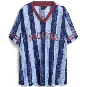 Zizzi Shirt 'EMonica'  blauw / lichtblauw / bourgogne