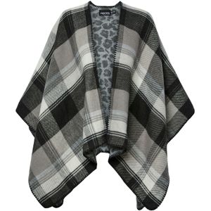 PIECES Cape 'PCJALINA'  grijs / grijs gemêleerd / zwart