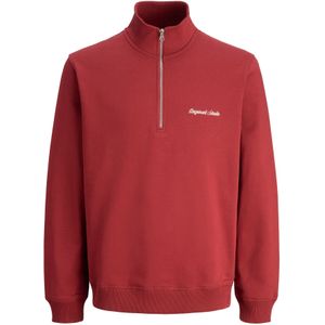 JACK & JONES Sweatshirt 'JORNORREBRO'  bloedrood / wit