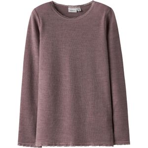 Merino Wol Top - Lange Mouwen - Ronde Hals - Slim Fit - Kantdetail