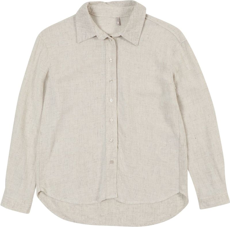 ONLY - KOGSiesta - Blouse - Greige - Lange Mouw