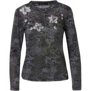 KOROSHI Shirt  grijs gemêleerd / zwart