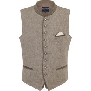 Krüger Buam Klederdracht gilet  bruin gemêleerd
