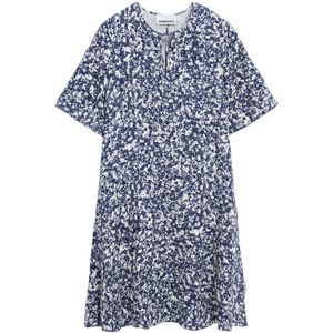 ARMEDANGELS Jurk 'MAAERHA MOSAIC LINO'  nachtblauw / wit