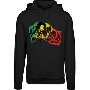 F4NT4STIC Sweatshirt 'Bob Marley Chords Reggae Music'  geel / groen / rood / zwart