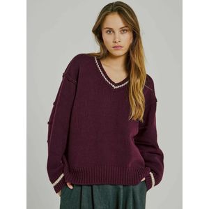 NORR Trui ' Margot '  donkerrood