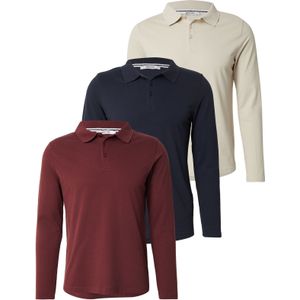 ABOUT YOU - Shirt Ramon - Crème - Poloshirt - 3 Pack - Lange Mouw