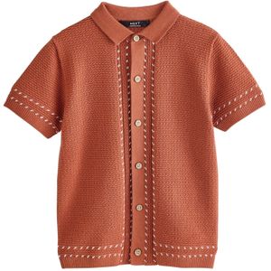 Next Shirt  bruin / wit