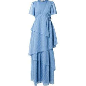 VILA Jurk  pastelblauw / wit
