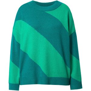 Studio Untold Trui  petrol / lichtgroen