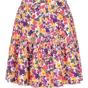 swirly Rok 'Fashion Look'  curry / donkerlila / framboos / wit