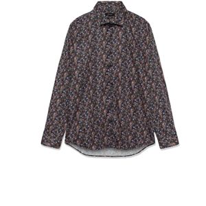 Matinique Overhemd 'MATrostol'  navy / bruin / lila / oranje