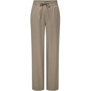 ONLY Broek 'ONLKAZO'  lichtbruin / wit