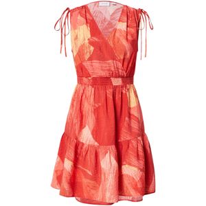 VILA Jurk  citroen / abrikoos / lichtrood