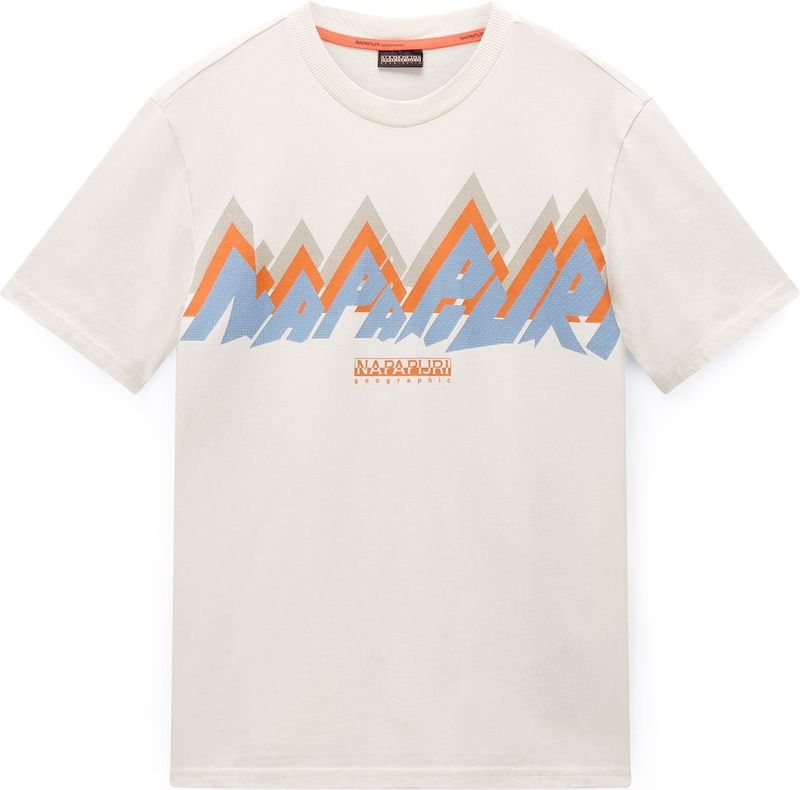 NAPAPIJRI - S-Fiemme - T-shirt - Crème Lichtblauw Greige Oranje