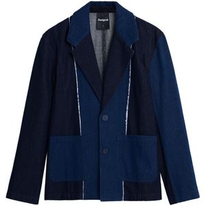 Desigual - Gecombineerde Blazer - Met Naden - Colbert - Voorzakken - Knoopsluiting