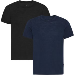 DANISH ENDURANCE - T-shirt - Lichtgewicht - 100% Merino Wol - Meerkleurig - 2 pack