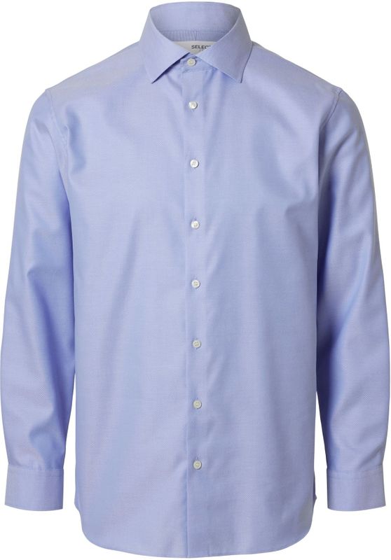 Selected - Slim Lux Oxford Overhemd - Blauw - 100% Katoen