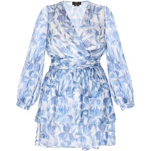 faina Jurk  blauw / wit