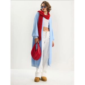 Bianco Lucci Gebreide mantel  lichtblauw