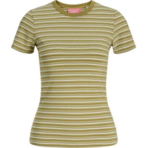 JJXX Shirt 'JXGigi'  riet / lichtgroen / wit