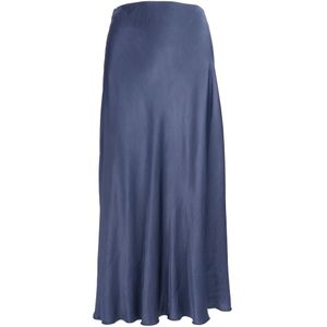 Seasons of April - Rok - Donkerblauw - Effen - Plooien - Lange Maxi