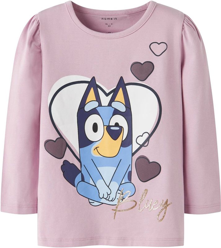 NAME IT Shirt  blauw / lichtroze / purper / wit