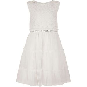 happy girls Jurk  zilvergrijs / wit