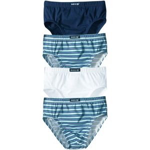 H.I.S - Slip - Marine - Set van 4 Stuks - Aansluitend - 100% Katoen