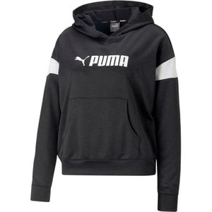 PUMA Sportief sweatshirt  zwart / wit