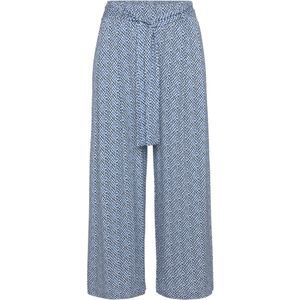 Pantalon - Blauw Gedessineerd - Jersey - Elastische Band - Stippenprint