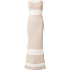 millane Avondjurk  crème / donkerbeige