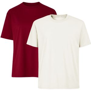 C&City Shirt  ecru / wijnrood