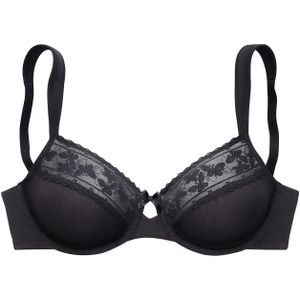 Balconette Bh - Zwart - Jersey - Met Beugel - Niet Gewatteerd