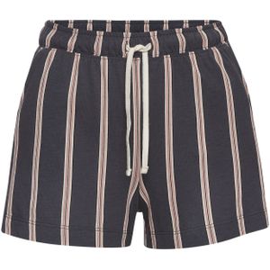Lascana - Pyjamashort - Antraciet Gestreept - Met Druk