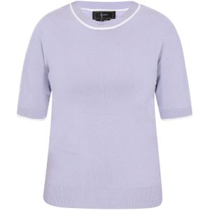 faina Trui  smoky blue / wit