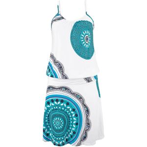 BEACH TIME Strandjurk  turquoise / wit