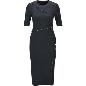 MADELEINE Gebreide jurk  navy / goud