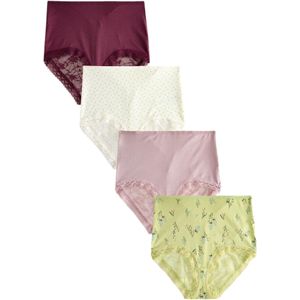 Next Broekje  lichtgroen / mauve / wijnrood / natuurwit