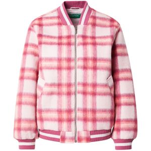 UNITED COLORS OF BENETTON Tussenjas  donkerroze / wit