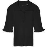 Gebreide Pullover - Polo Hals - 2/4 Mouwen - Knoopsluiting - Regular Fit