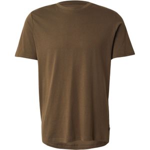 QS - Shirt - Kaki - Jersey - Ronde Hals - Kwartmouw