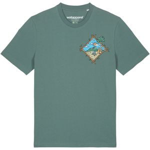 Watapparel Shirt ' Beach is calling '  groen / gemengde kleuren