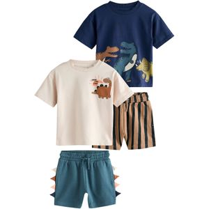 Next Set  beige / navy / cyaan blauw / bruin